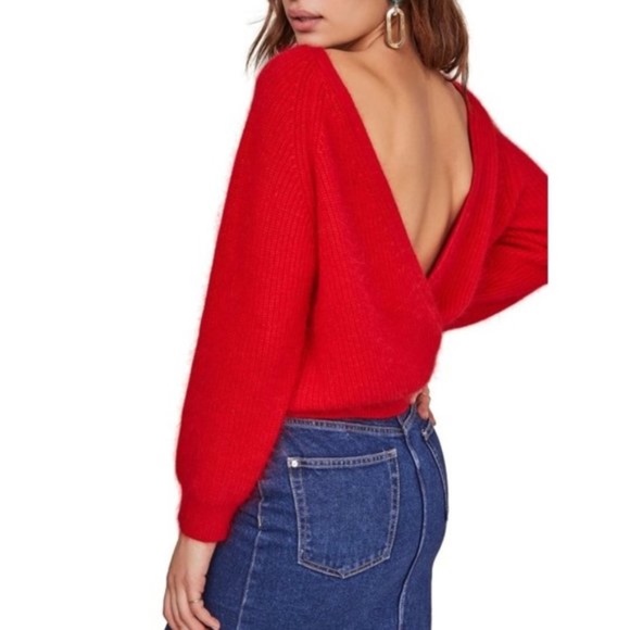 ASTR the Label Serena V-Back Sweater - Picture 1 of 8